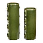 Meander Green Vases Set/2