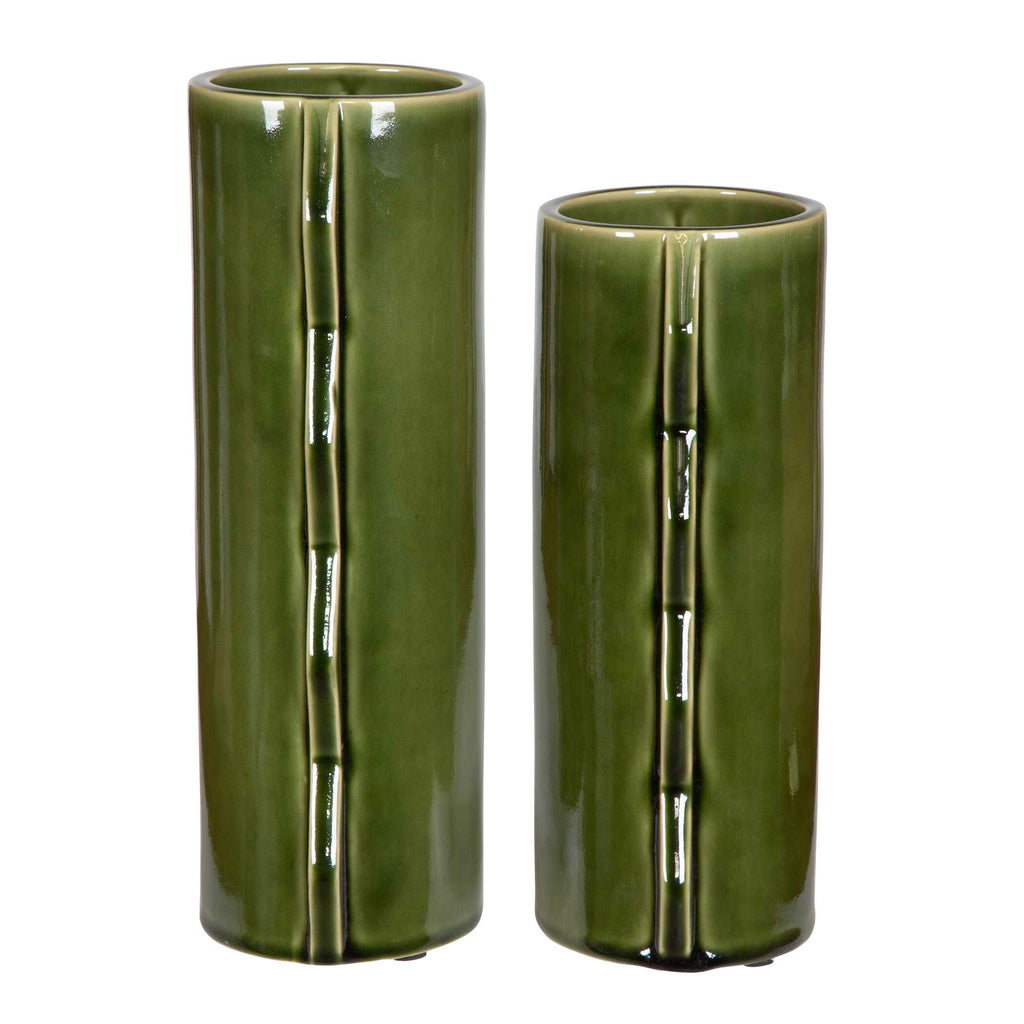 Meander Green Vases Set/2