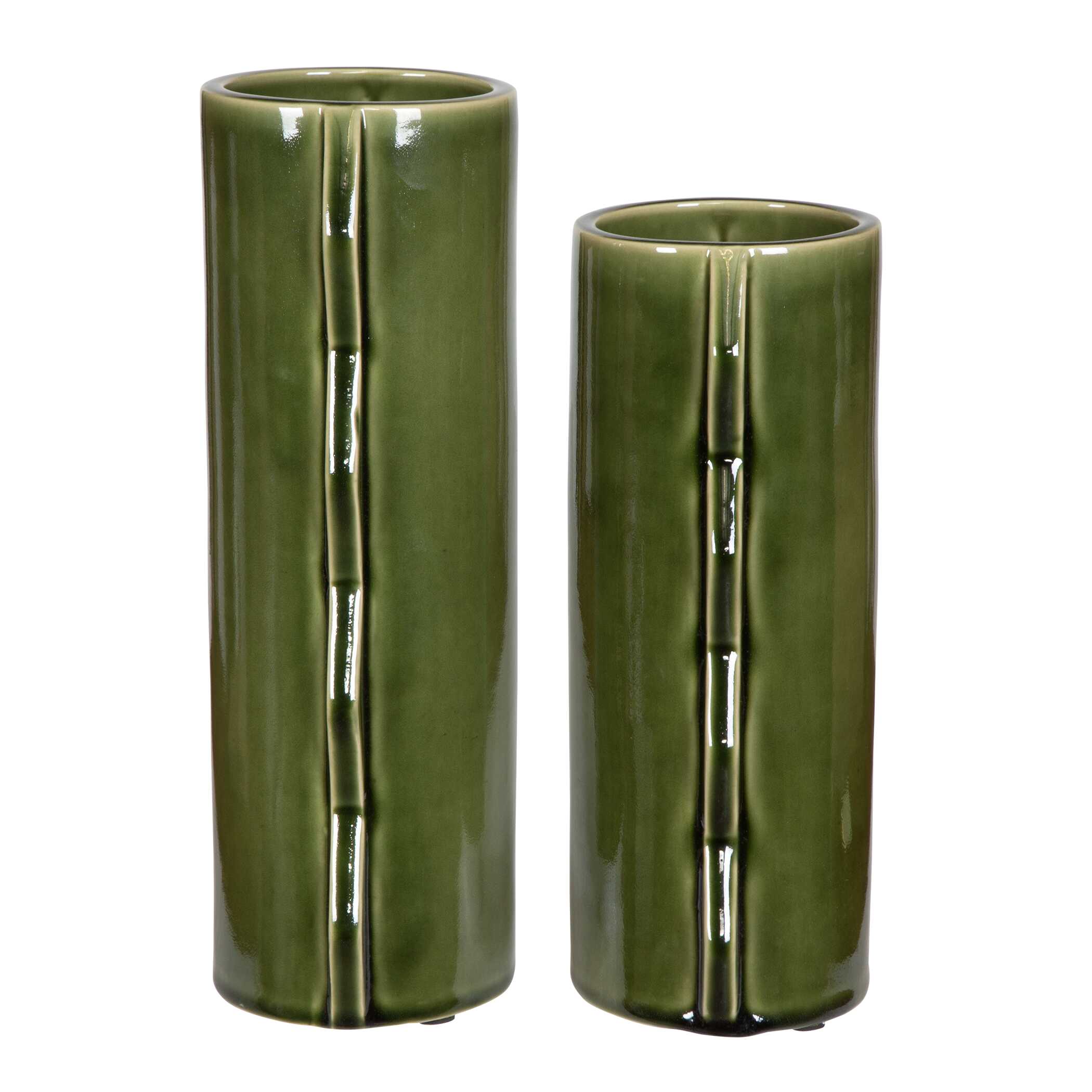 Meander Green Vases Set/2