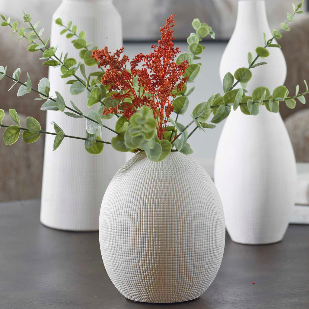 Forma White Ceramic Vases Set/3