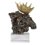 Moose Bust Bronze Sculpture