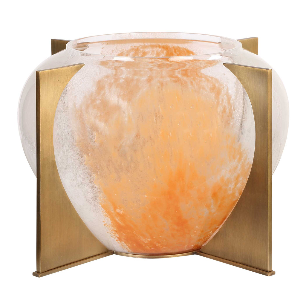 Amber Swirl Vase