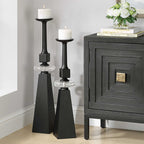 Ebon Glow Floor Candleholders Set/2