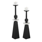 Ebon Glow Floor Candleholders Set/2