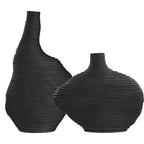 Duostacked Black Vases Set/2