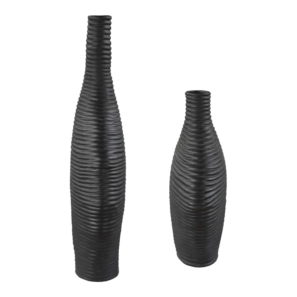 Duostacked Black Vases Set/2