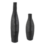 Duostacked Black Vases Set/2
