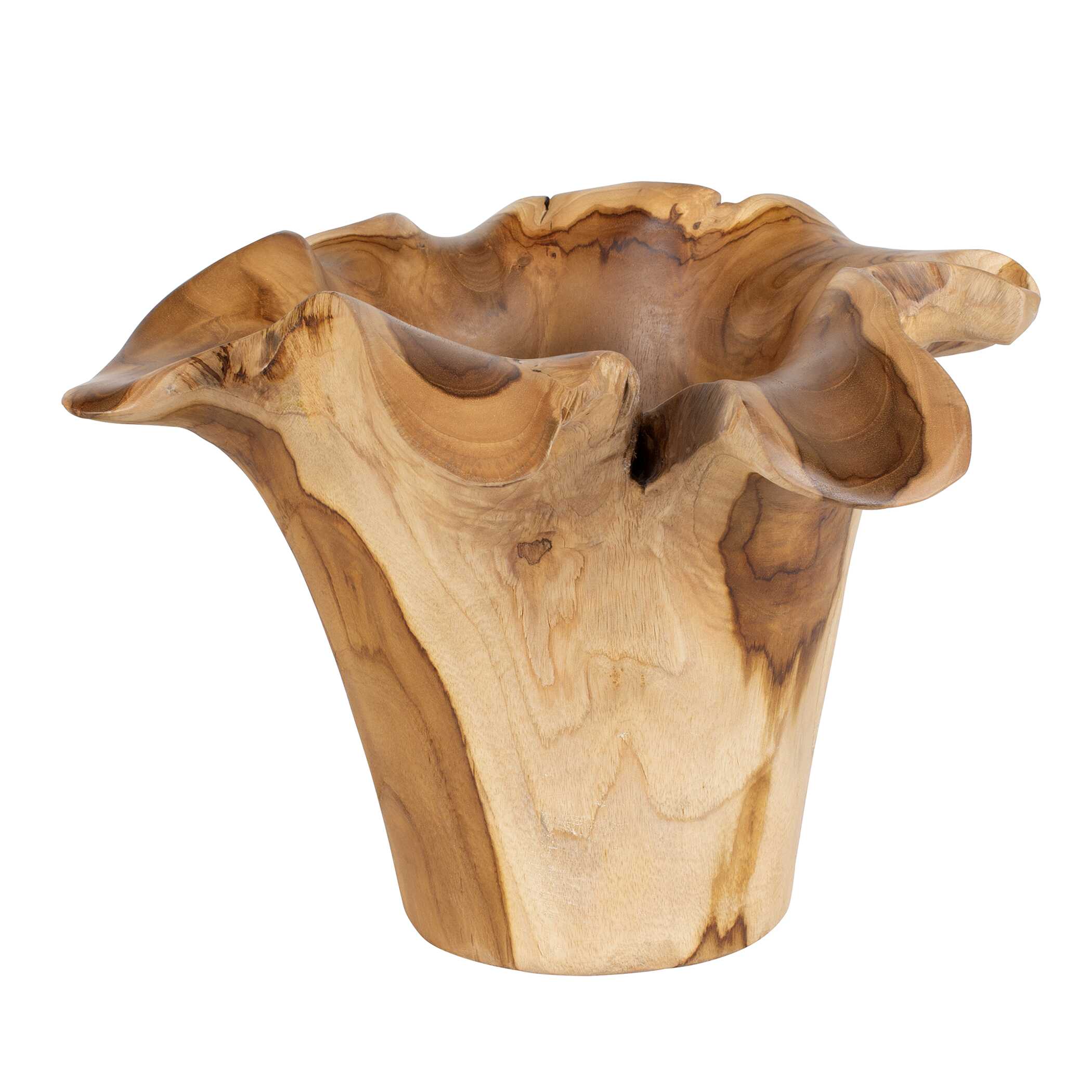 Teak Flow Natural Outdoor Bowl