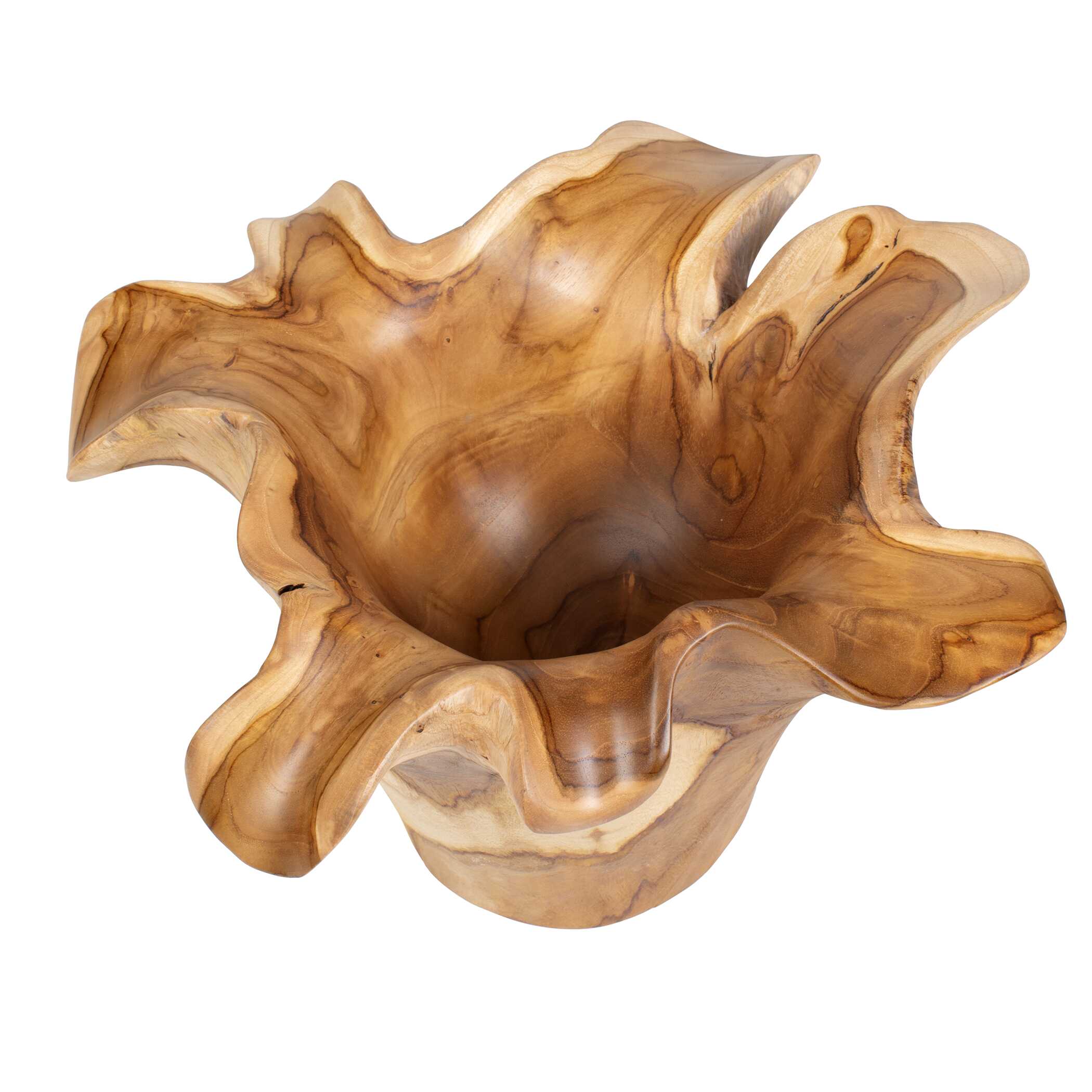 Teak Flow Natural Outdoor Bowl