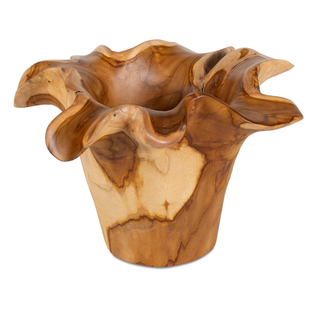 Teak Flow Natural Outdoor Bowl