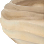 Waveform Bleached Wood Bowl