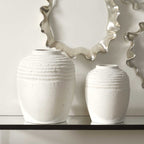 Luna Ridge White Ceramic Vases Set/2