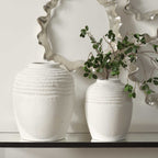 Luna Ridge White Ceramic Vases Set/2