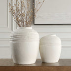 Luna Ridge White Ceramic Vases Set/2