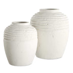 Luna Ridge White Ceramic Vases Set/2