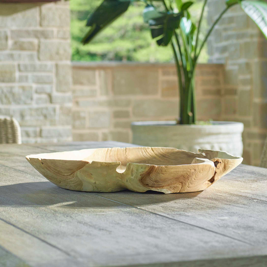 Organic Embrace Outdoor Teak Bowl