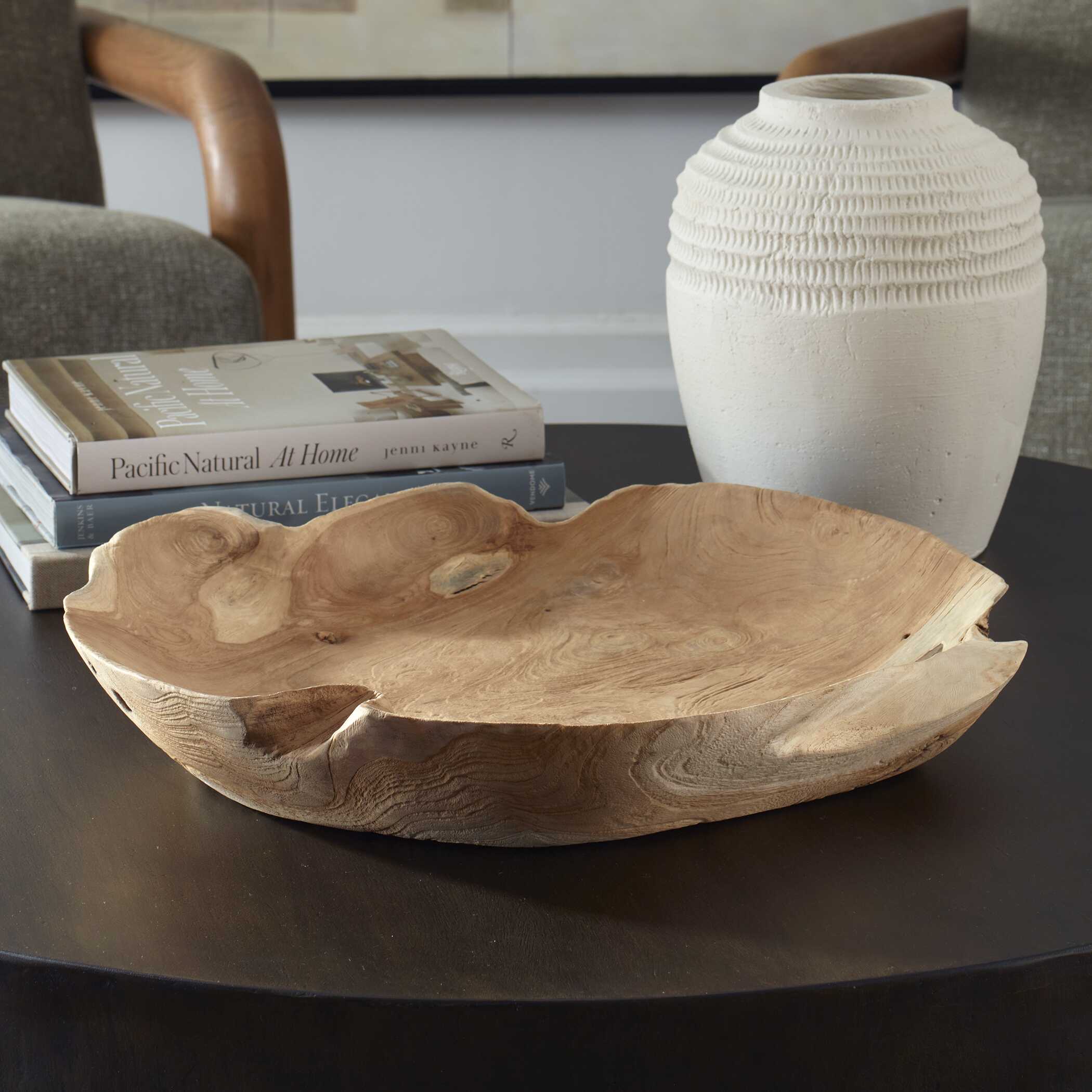 Organic Embrace Outdoor Teak Bowl