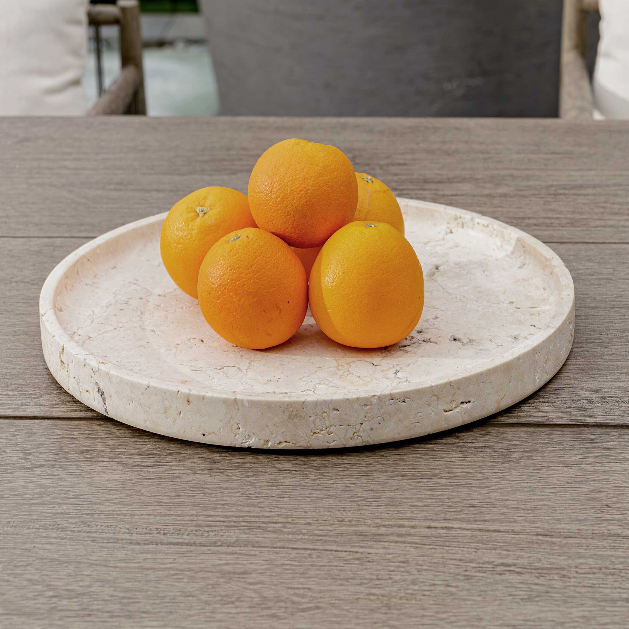 Travessa Outdoor Round Stone Tray