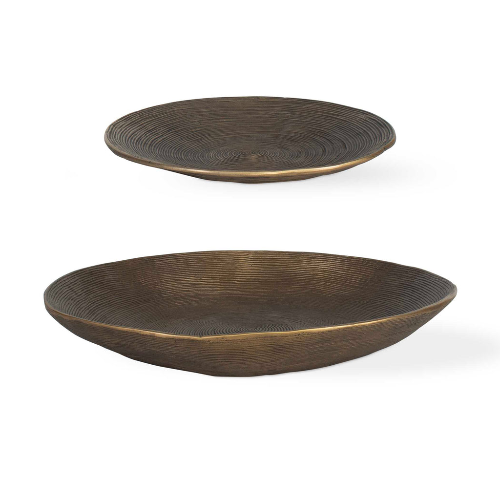 Stratum Round Brass Bowls Set/2