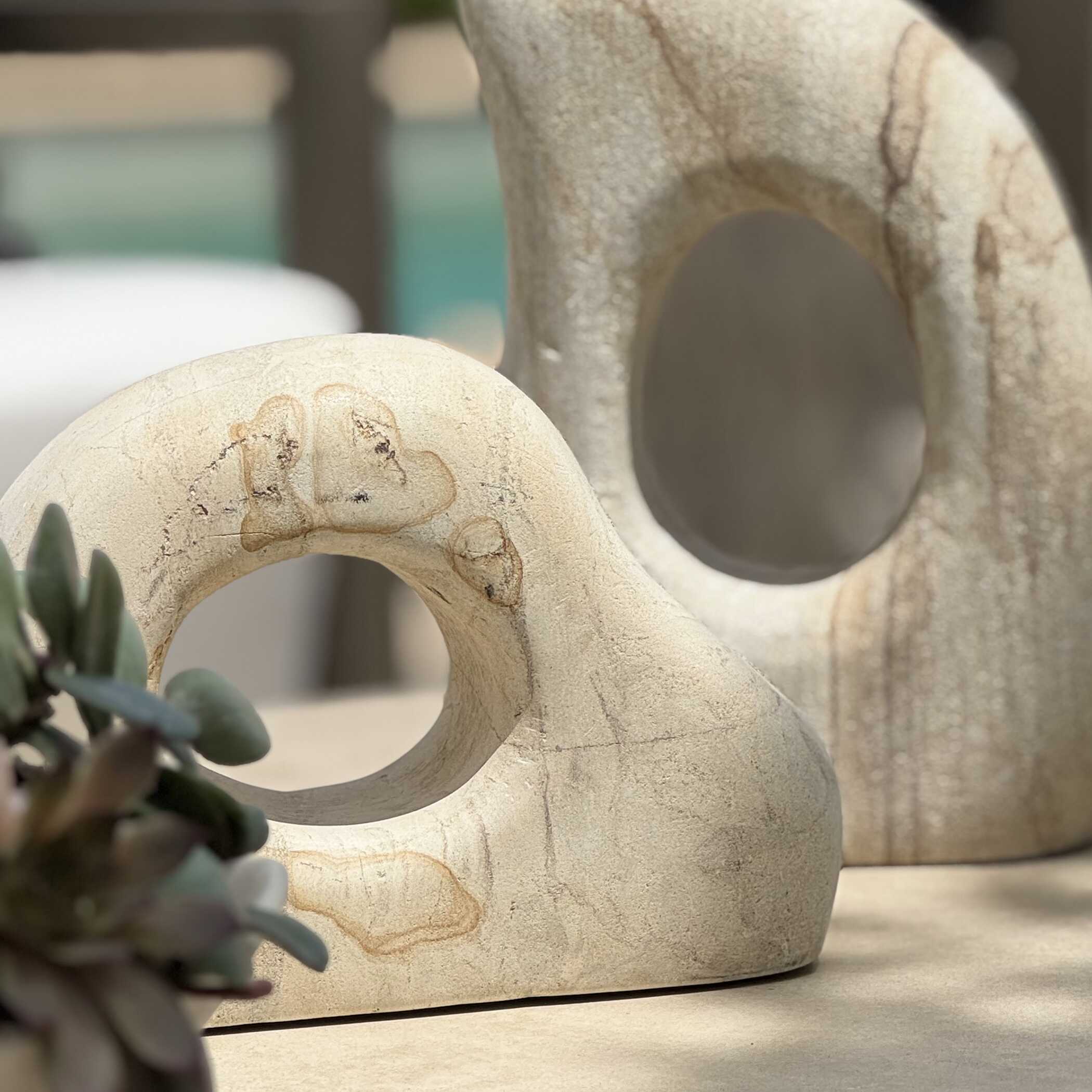 Stone Flow Outdoor Sculptures Set/2