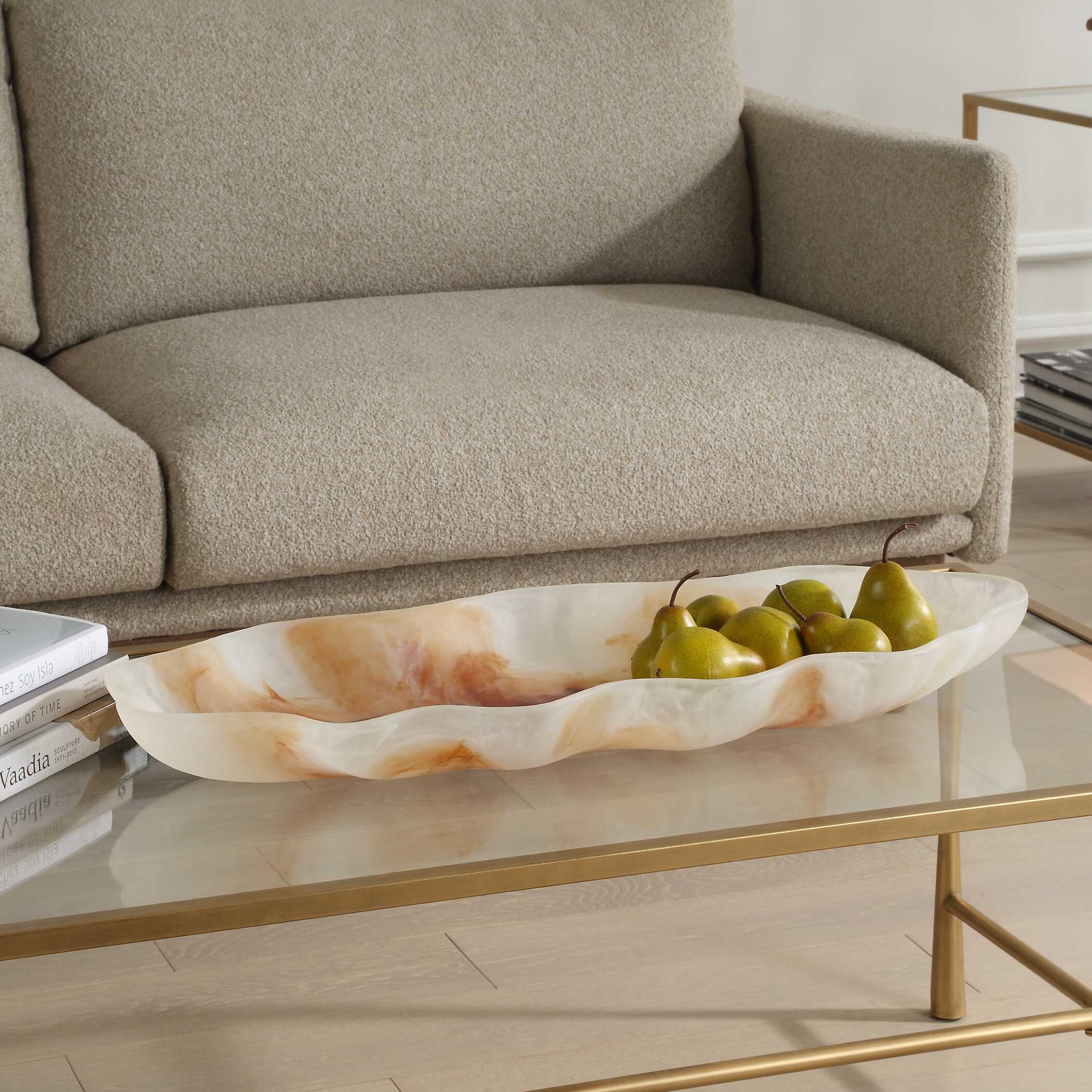 Organic Elegance Wavy Oval Bowl