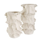 Ripple Crest White Vases Set/2