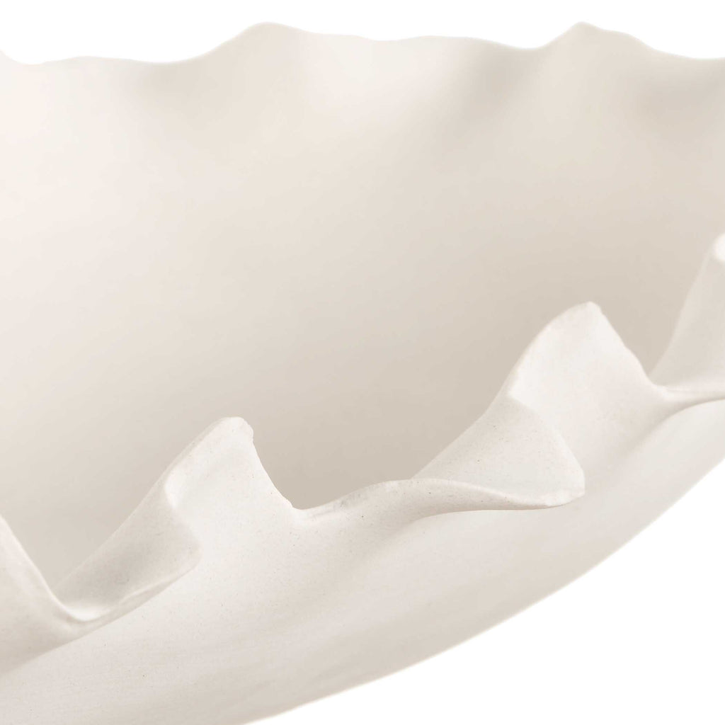 Ripple Crest White Bowl