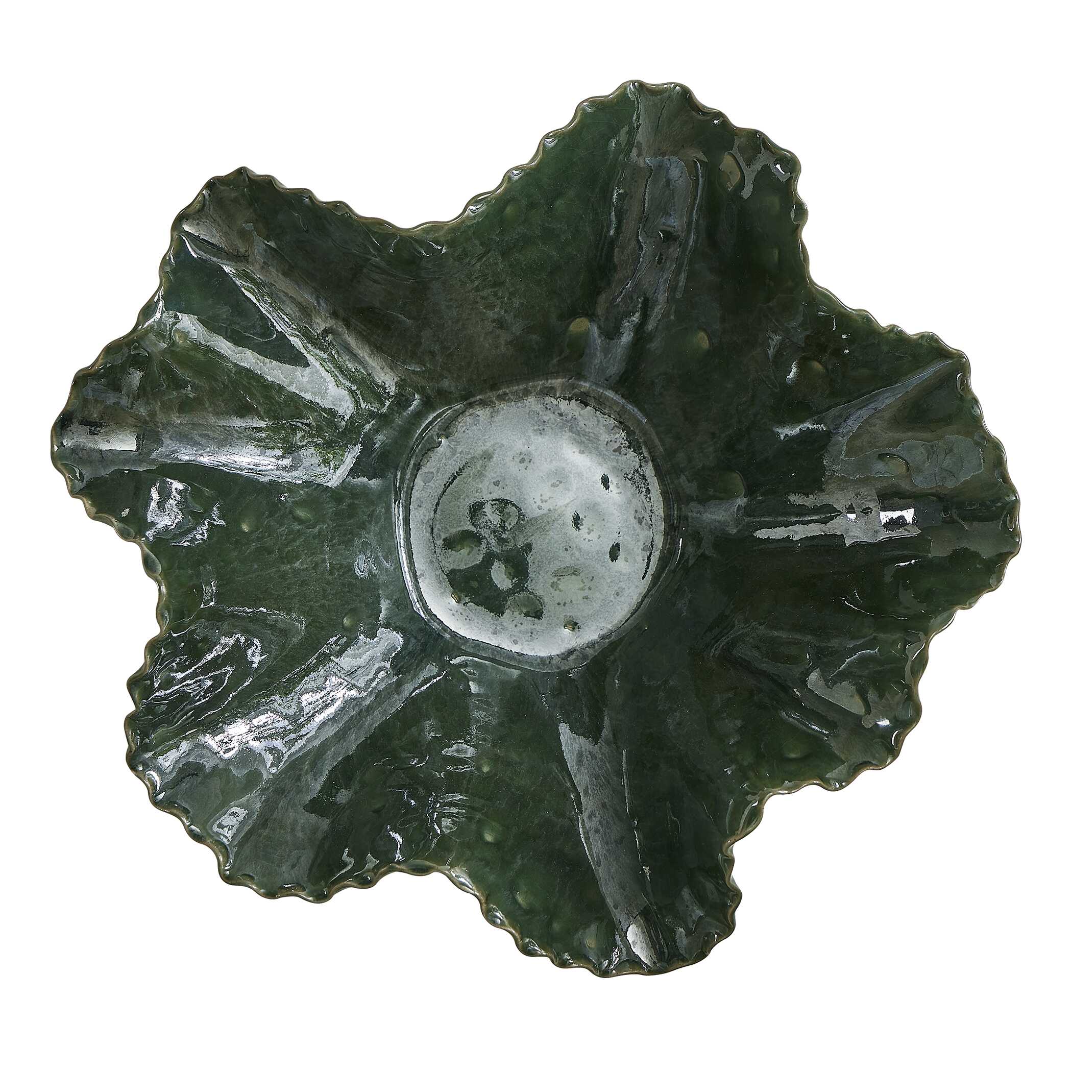 Verdant Bloom Emerald Outdoor Bowl