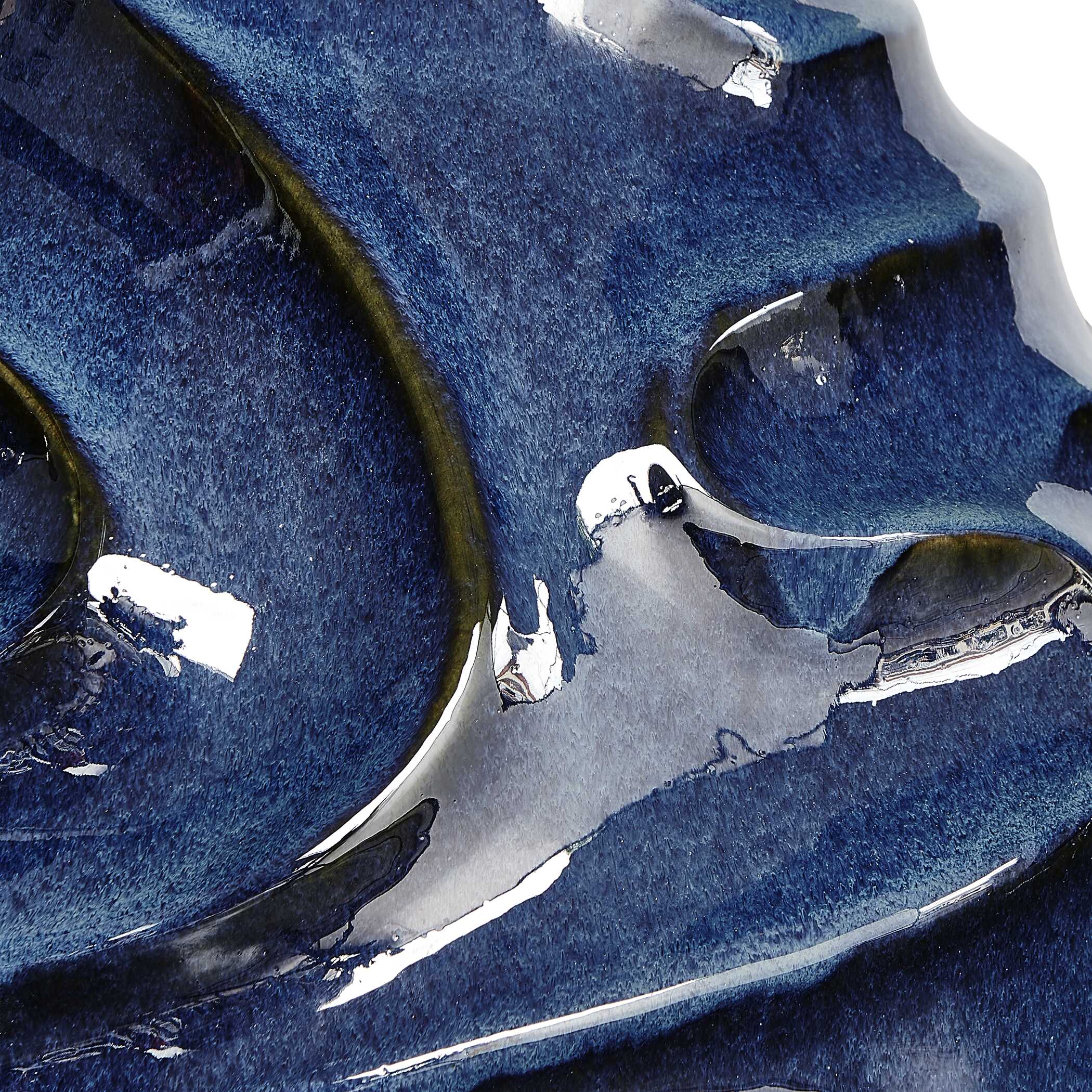 Helix Swirl Blue Outdoor Vase