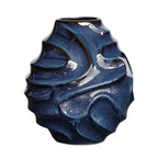 Helix Swirl Blue Outdoor Vase
