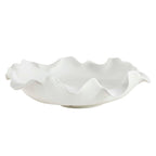 Wave Crest White Outdoor Bowl
