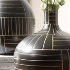 Graphite Stride Geometric Vases Set/2