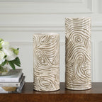 Timber Swirl Earth Tone Vases Set/2