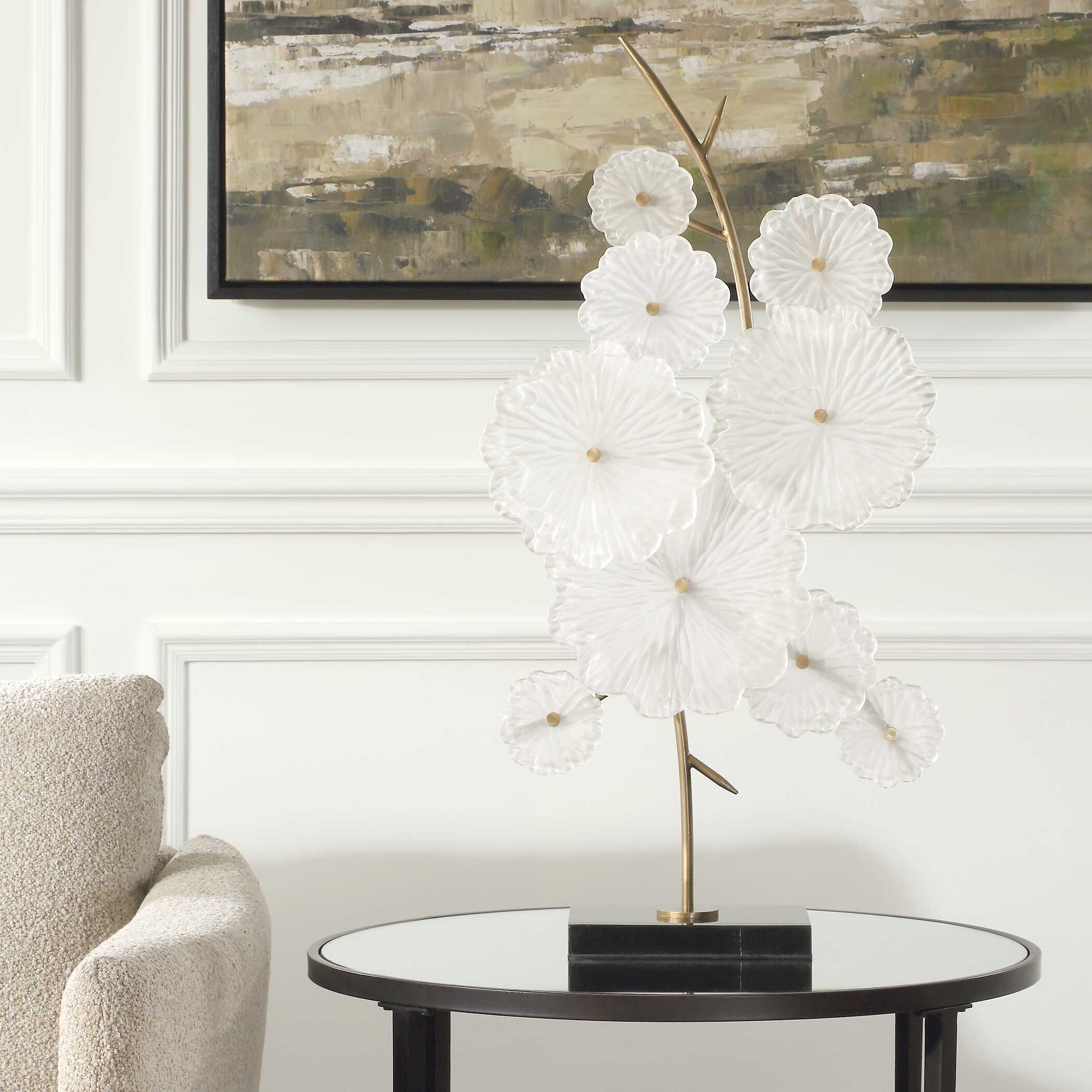 Glass Garden Table Sculpture