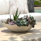 Obscura Warm White Outdoor Bowl