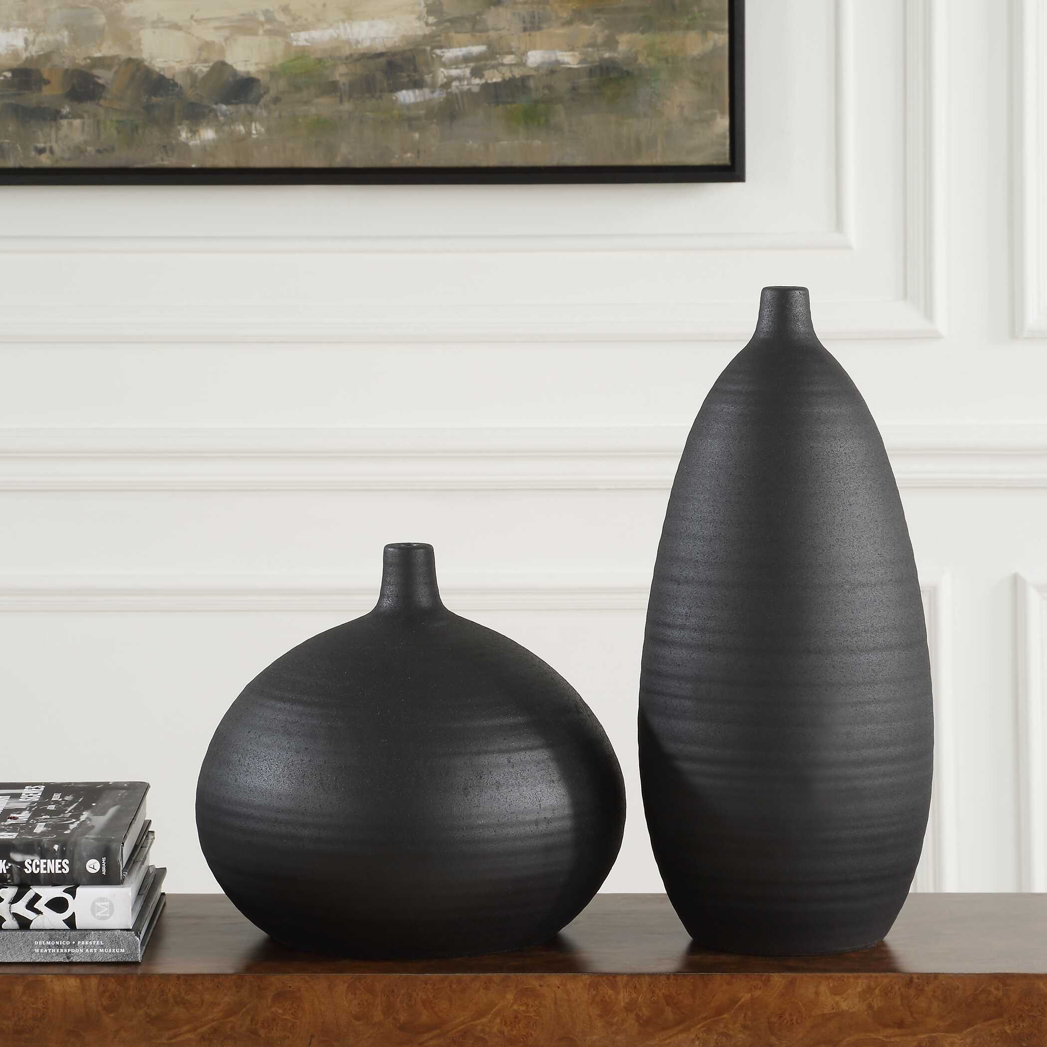 Bower Black Vases Set/2