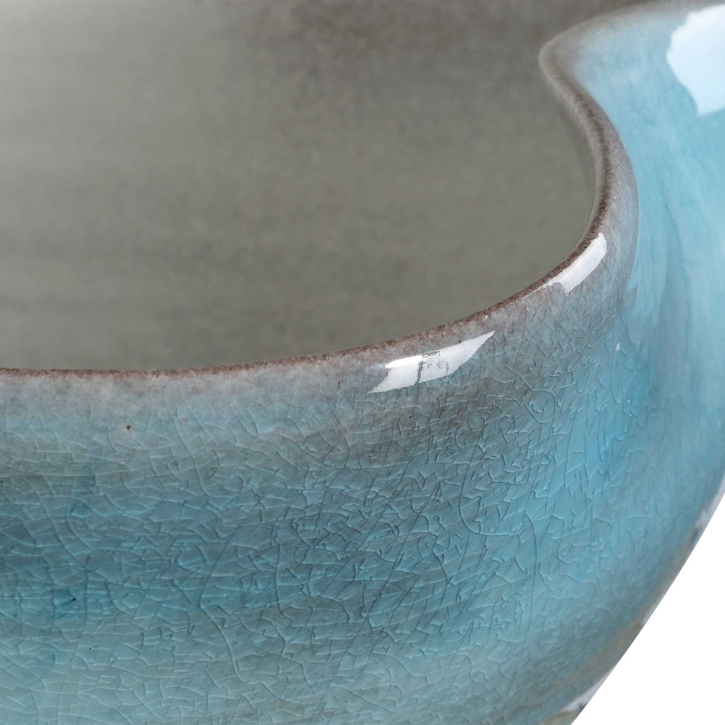 Blue Crest Ceramic Bowl