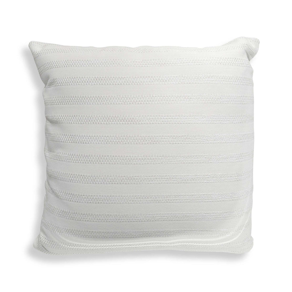 Basket Stripe Ivory Outdoor Pillow