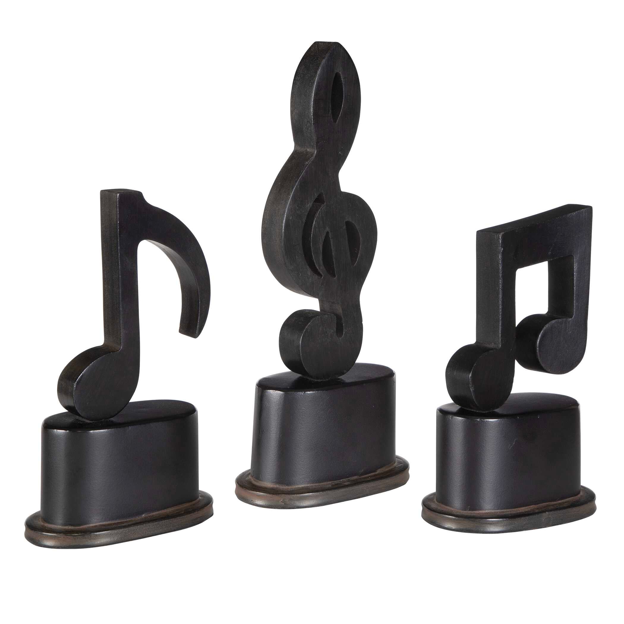 Music Notes Metal Figurines Set/3