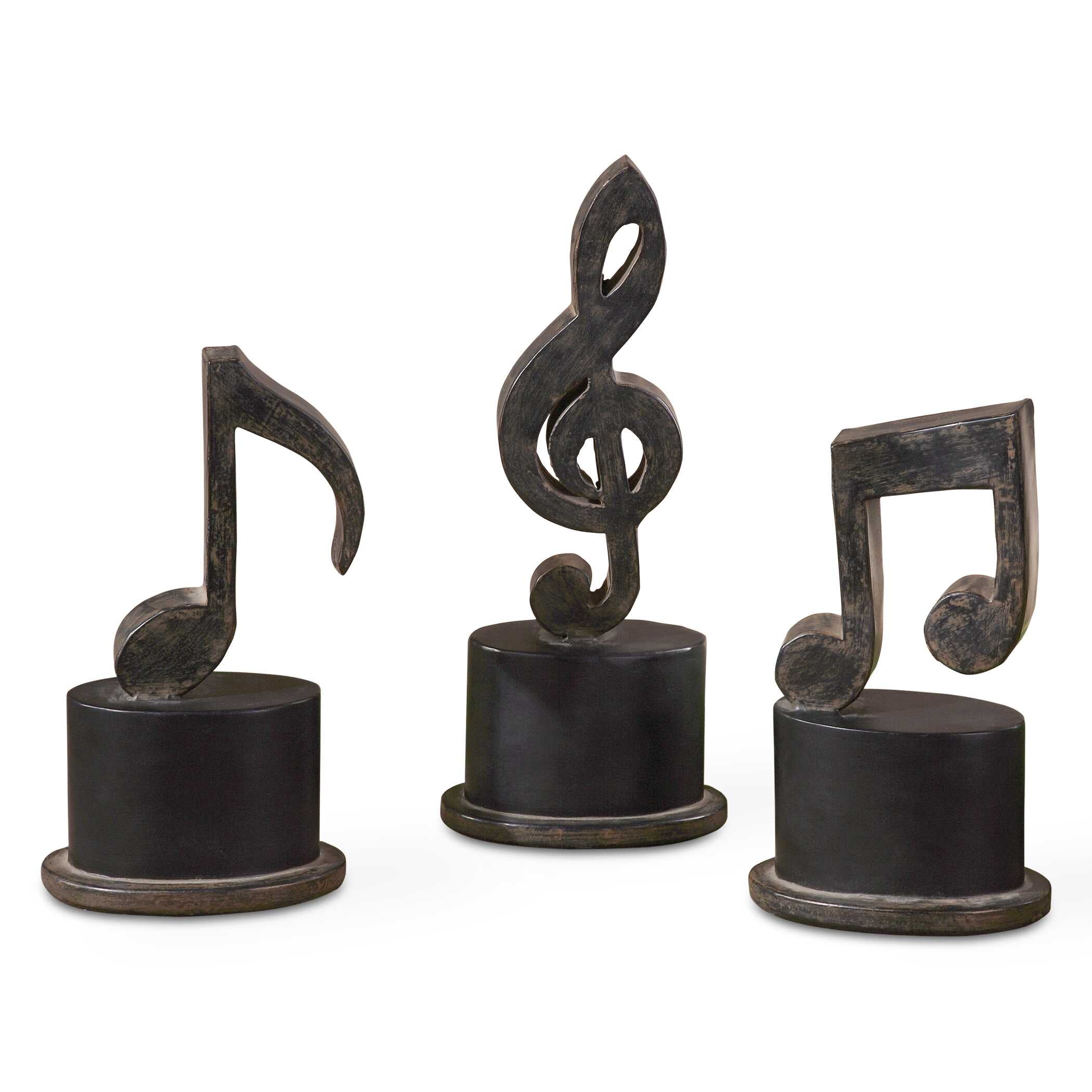 Music Notes Metal Figurines Set/3