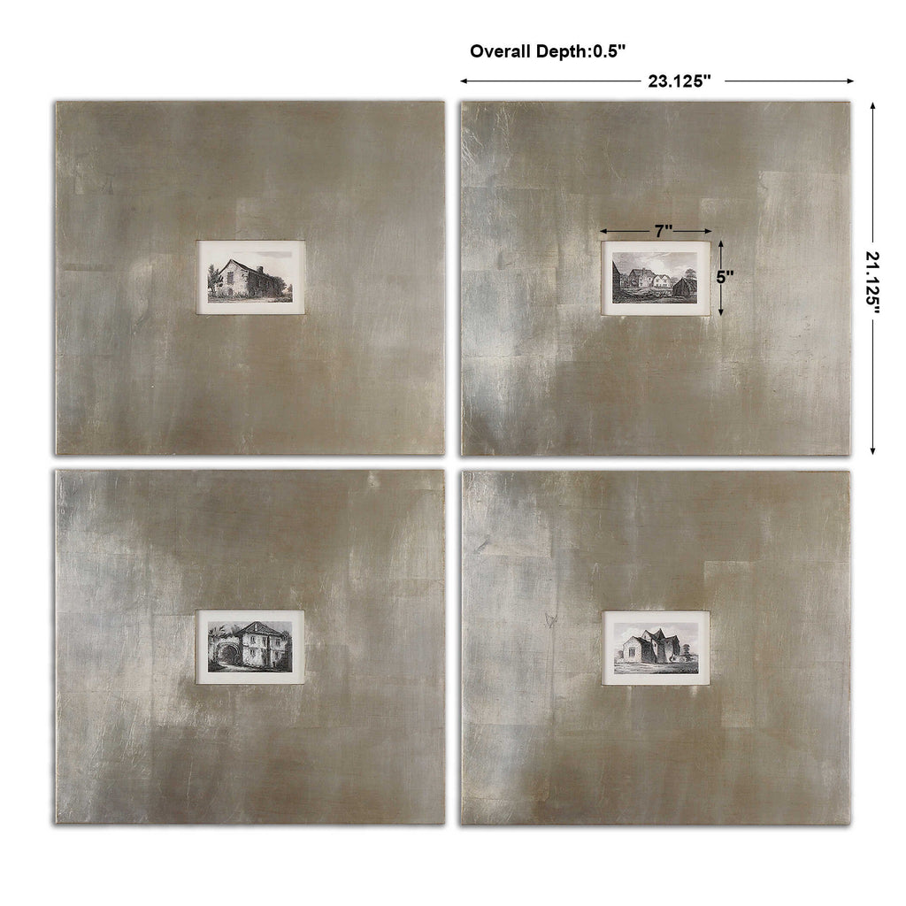 Historical Buildings Framed Art Set/4