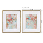 A Touch Of Blush And Rosewood Fences Art Set/2