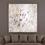 Golden Raindrops Modern Abstract Art
