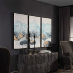 Crashing Waves Abstract Art Set/3