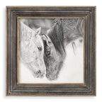 Custom Black And White Horses Print