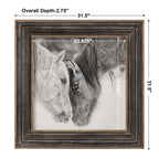 Custom Black And White Horses Print