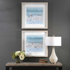Sea Glass Sandbar Framed Prints Set/2