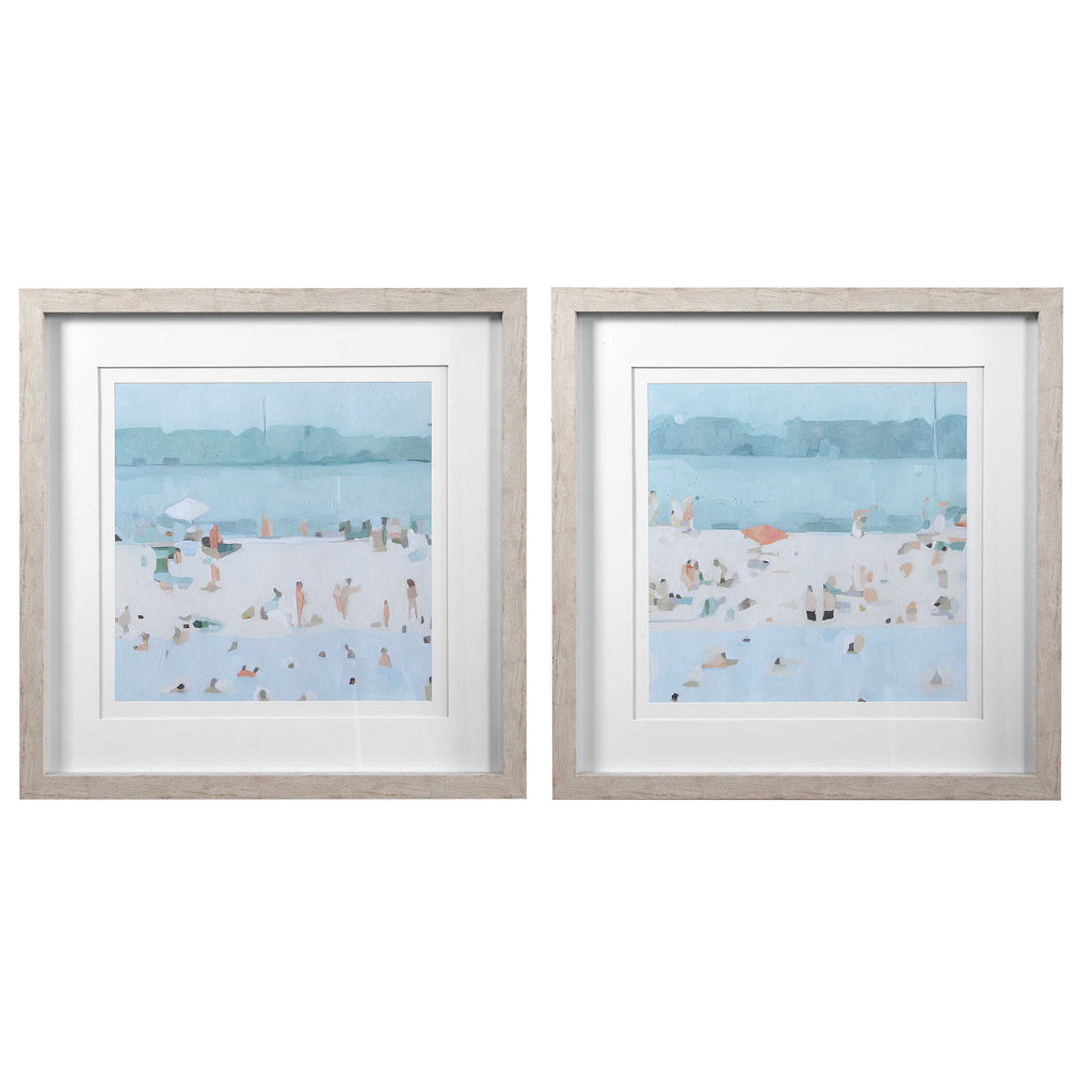 Sea Glass Sandbar Framed Prints Set/2