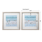 Sea Glass Sandbar Framed Prints Set/2