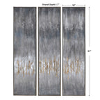 Gray Showers Hand Painted Canvases Set/3